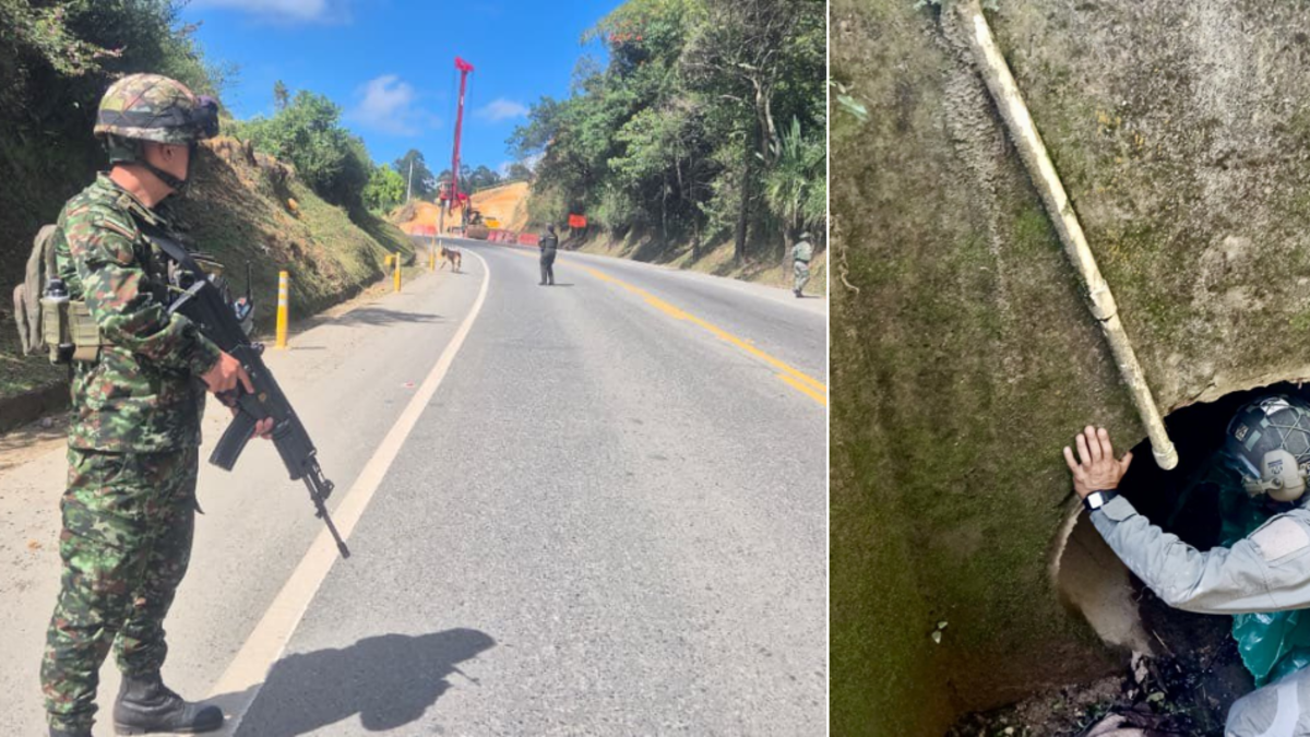 explosivos vía Panamericana — Ejército y Policía hallan explosivos en vía Panamericana de Piendamó