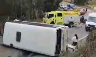 accidente de transporte — Accidente de transporte en Tunja: bus volcado deja 11 heridos trasladados