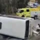 accidente de transporte — Accidente de transporte en Tunja: bus volcado deja 11 heridos trasladados
