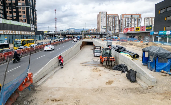 deprimido Américas 68 — Avance del Deprimido Américas 68 Supera el 86% en Bogotá