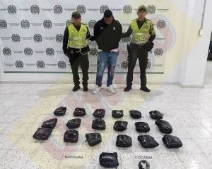 captura de drogas — Captura de Drogas: Hombre Detenido en Vías Colombianas Durante Semana Santa