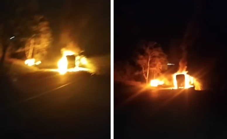 incineración vehículos Dagua — Reportan Incineración de Vehículos en la Vía Dagua-Buenaventura por Sujetos Arma