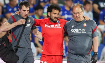lesión Rubén García — Descartan Lesión Ósea en Tobillo de Rubén García, Jugador del Osasuna