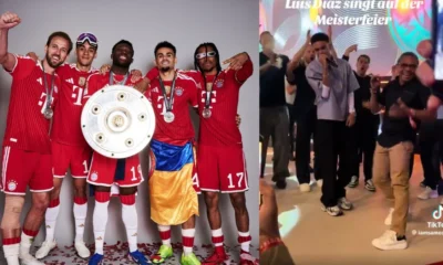 celebración Luis Díaz Bayern — Celebración Luis Díaz Bayern: El colombiano lidera festejos del título de Bundes
