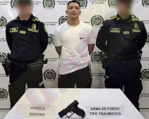 captura atraco Pereira — Captura atraco Pereira: Detienen a hombre por robo con arma de fuego en el centr