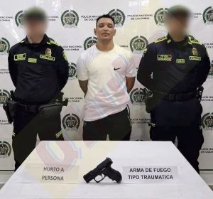 captura atraco Pereira — Captura atraco Pereira: Detienen a hombre por robo con arma de fuego en el centr