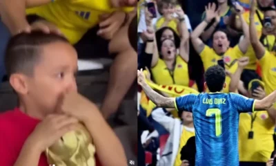 Hinchas Colombia consuelan — Hinchas Colombia Consuelan Niño Uzbeko en Mundial 2026