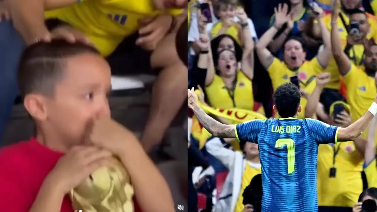 Hinchas Colombia consuelan — Hinchas Colombia Consuelan Niño Uzbeko en Mundial 2026