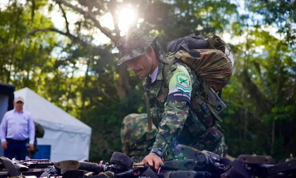 dejación armas Putumayo — Histórica dejación armas Putumayo: 99 combatientes inician reintegración en Vall