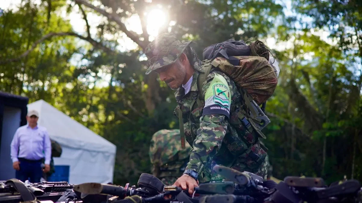 dejación armas Putumayo — Histórica dejación armas Putumayo: 99 combatientes inician reintegración en Vall