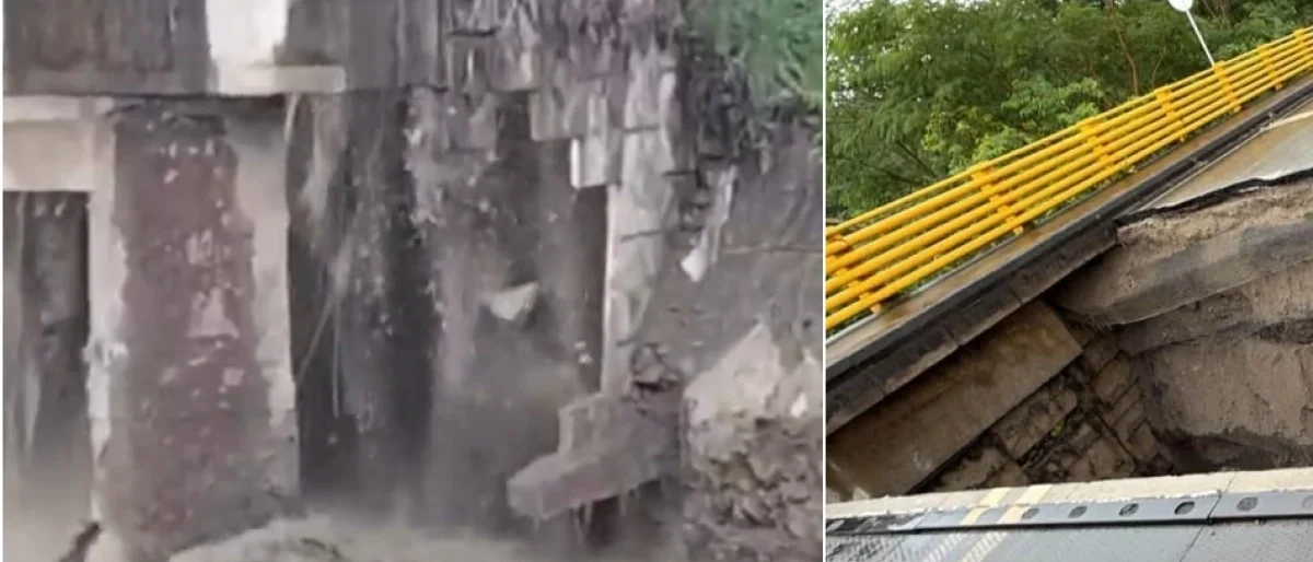 colapso Puente La Amistad — Río Ariari provoca colapso del Puente La Amistad en Meta