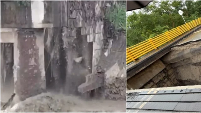 colapso Puente La Amistad — Río Ariari provoca colapso del Puente La Amistad en Meta