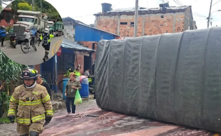 reapertura vía La Calera — Reapertura vía La Calera: normalizado el tránsito tras volcamiento de tractocami