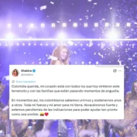 Reacción Shakira sismo — Shakira expresa solidaridad tras fuerte sismo de 7.4 en Colombia
