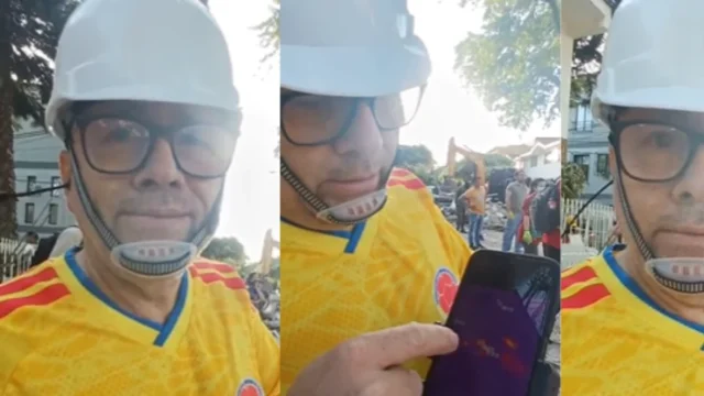 Cámara Térmica Rescate — Ingeniero caleño usa Cámara Térmica Rescate para buscar sobrevivientes en terrem