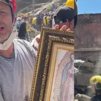 símbolo esperanza Cali — Símbolo esperanza Cali: Hallan imagen intacta de la Virgen de Guadalupe entre es