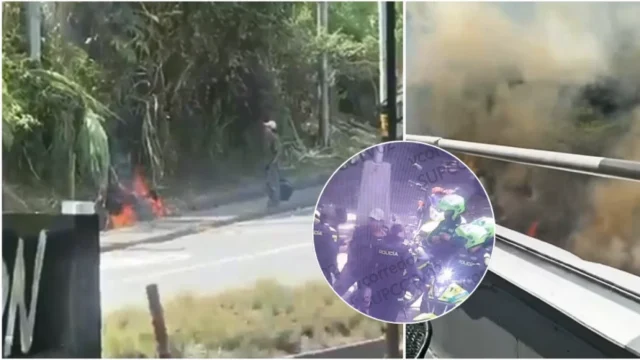 Incendio Las Palmas Medellín — Capturan a presunto responsable de incendio provocado en Las Palmas, Medellín: E
