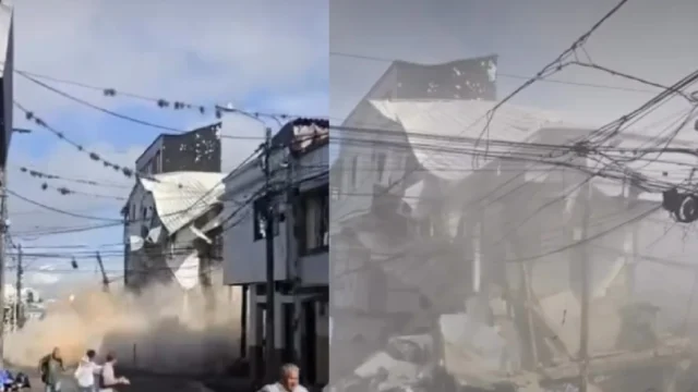 desplome casa Pereira — Desplome casa Pereira: el riesgo latente ocho días después del terremoto