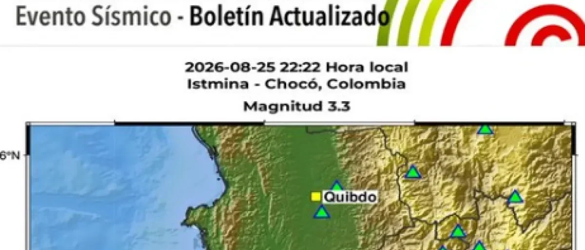 sismos frecuentes Chocó — Sismos frecuentes Chocó: Nuevo temblor en Istmina y el contexto de su actividad