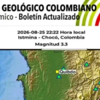 sismos frecuentes Chocó — Sismos frecuentes Chocó: Nuevo temblor en Istmina y el contexto de su actividad